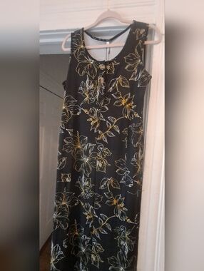NWT Molerani Black & Yellow Floral Dress